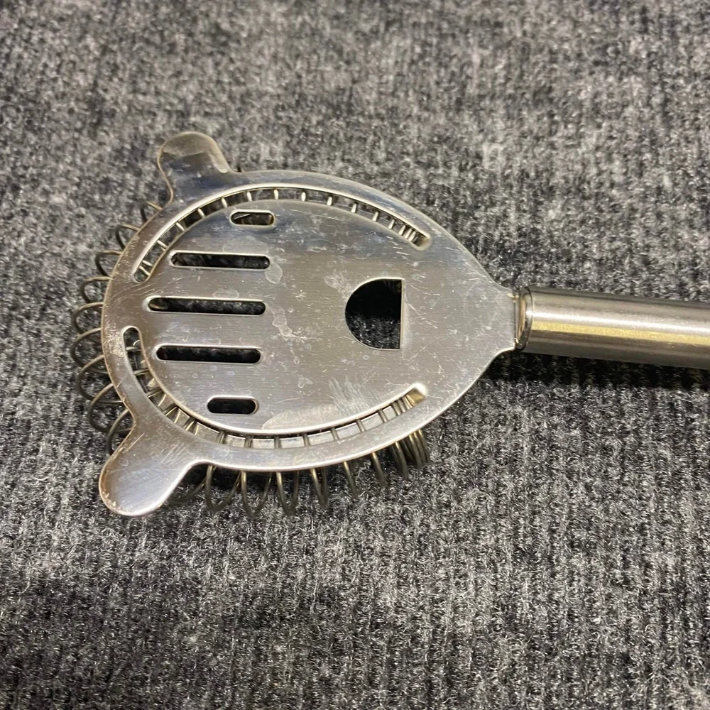 Vintage Stainless Steel Barware Set Hawthorne Strainer & Twisted Bar Spoon USA